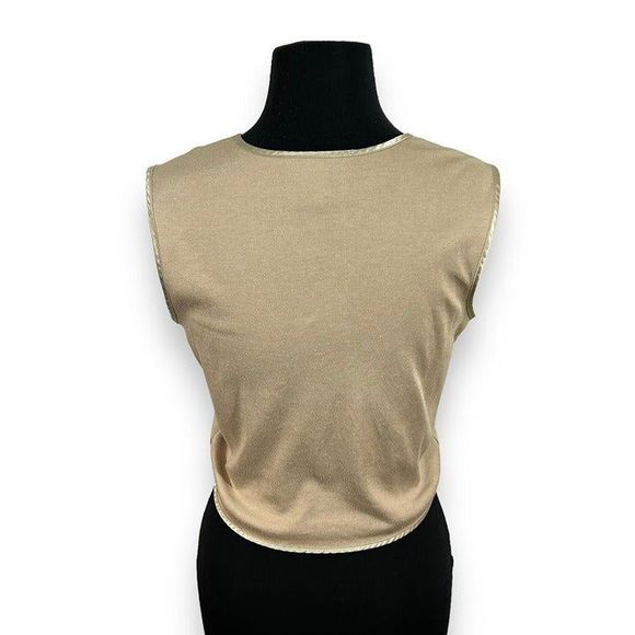 Vintage The Limited Vest‎ Womens Medium Beige - Picture 2 of 5